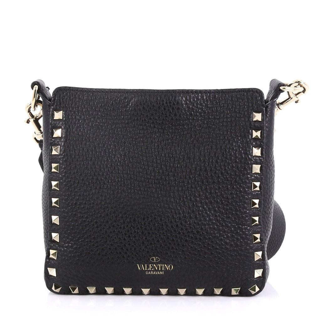 Rockstud Flip Lock Messenger Bag Leather Mini