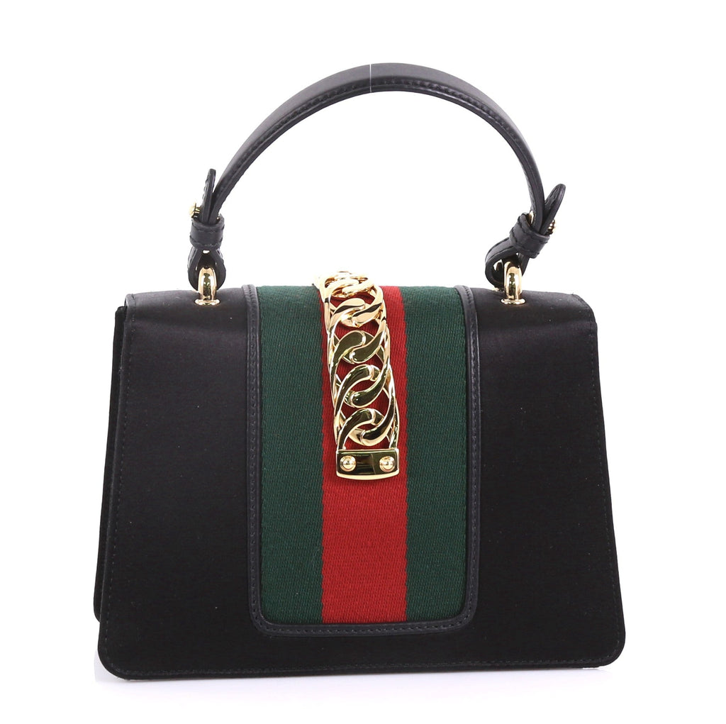 Sylvie Top Handle Bag Crystal Embellished Satin Mini