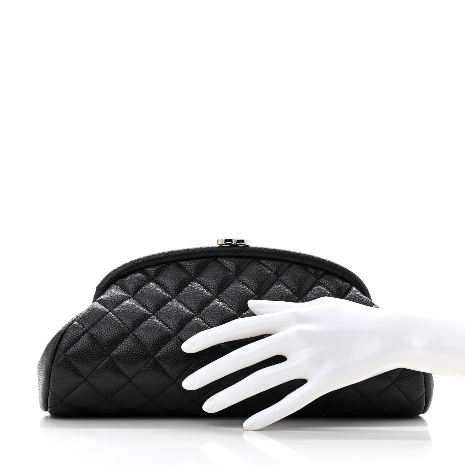 Caviar Quilted Timeless Clutch Black