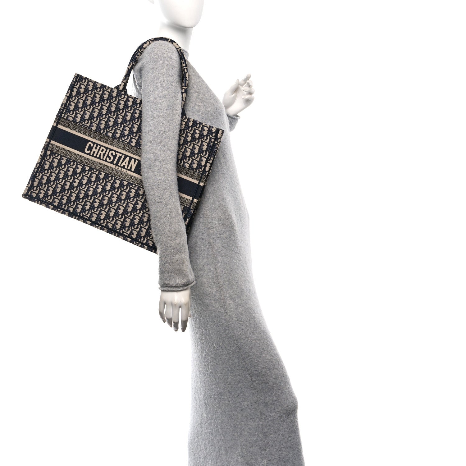 Oblique Large Book Tote Blue Multicolor