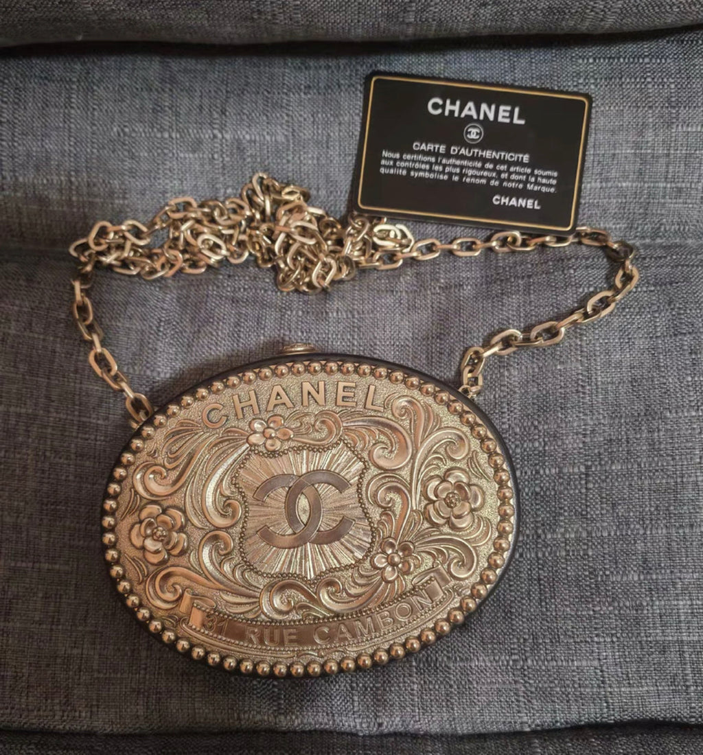 CHANEL 2014 Paris-dallas Minaudière Crossbody Bag In Black excellent condition