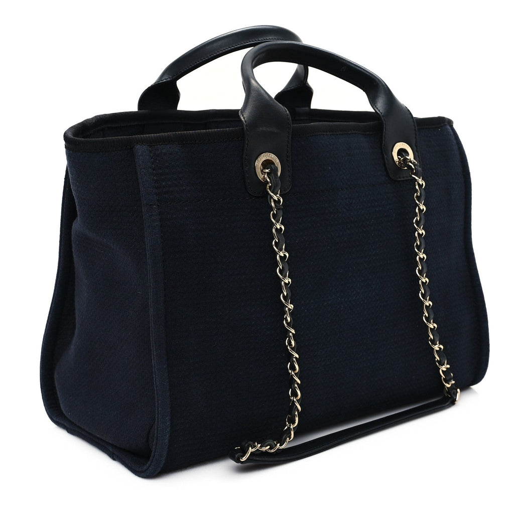 Mixed Fibers Small Deauville Tote Navy