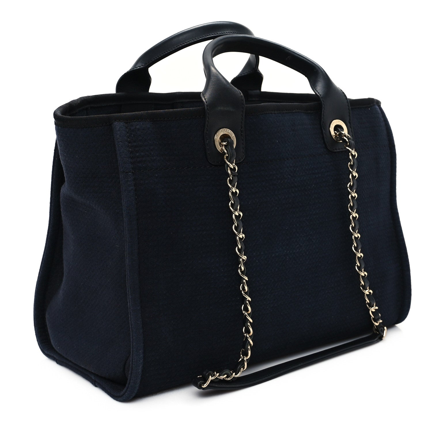 Mixed Fibers Small Deauville Tote Navy