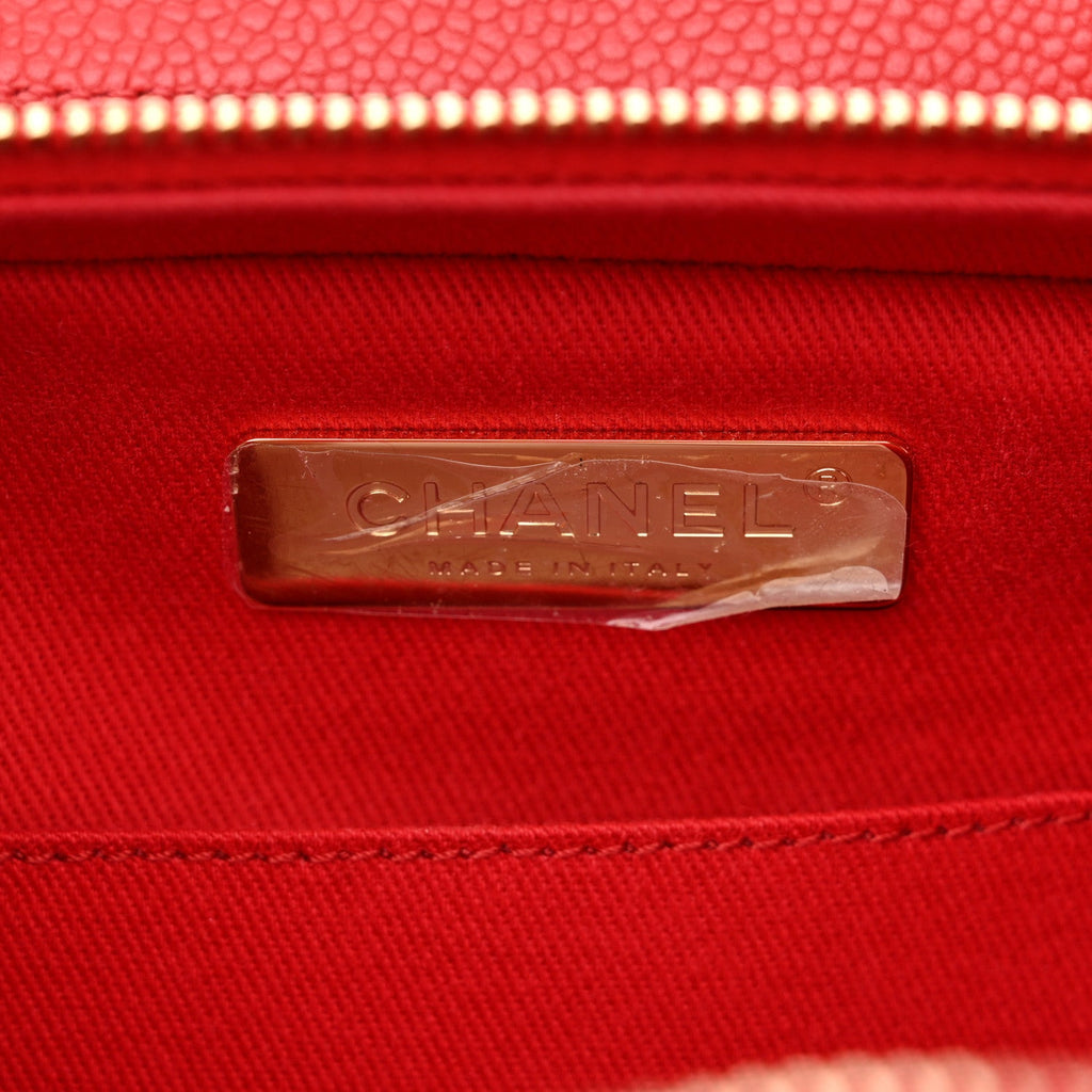 Caviar Quilted Small Camera Bag Red
