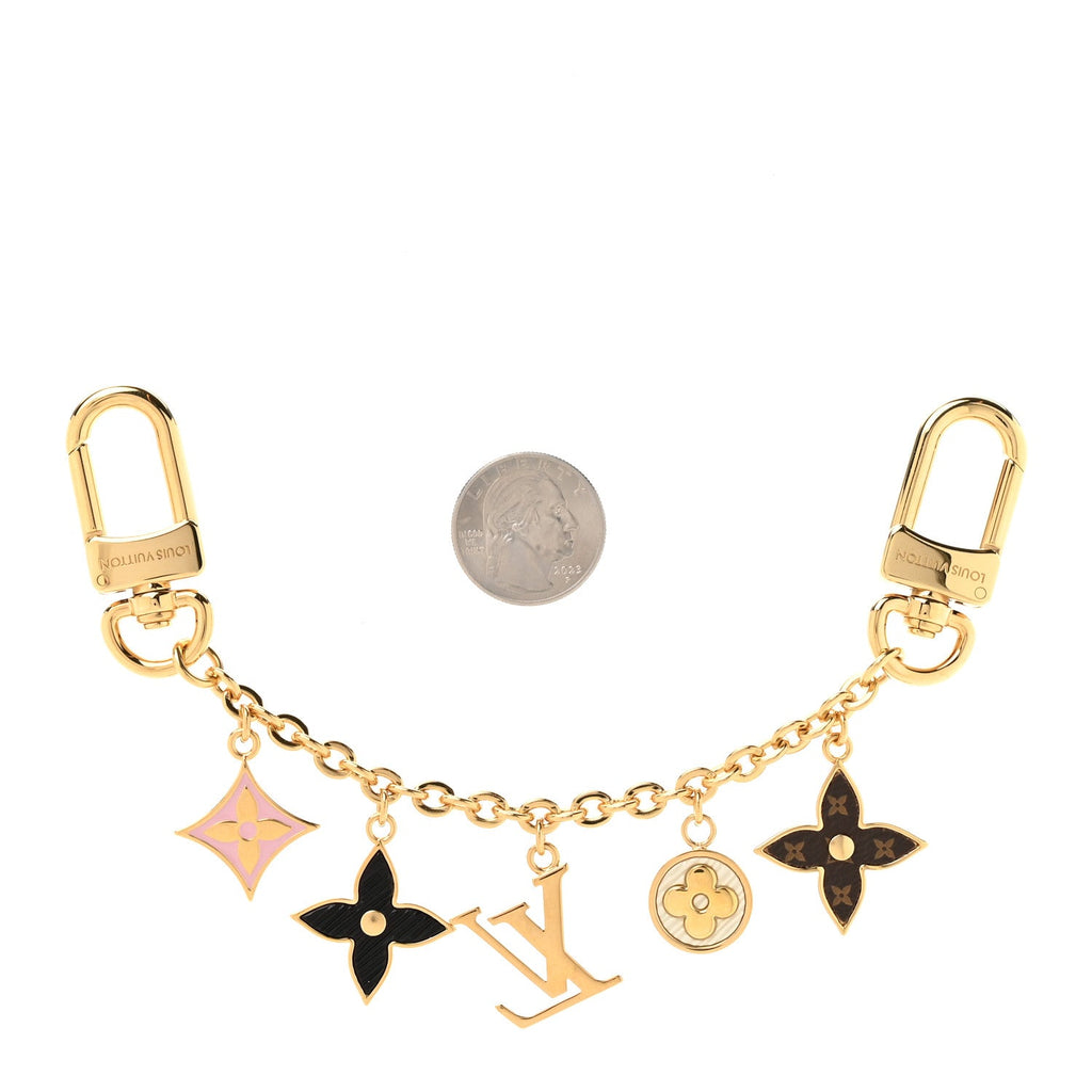 Metal Monogram Epi Spring Street Bag Charm Key Holder Gold