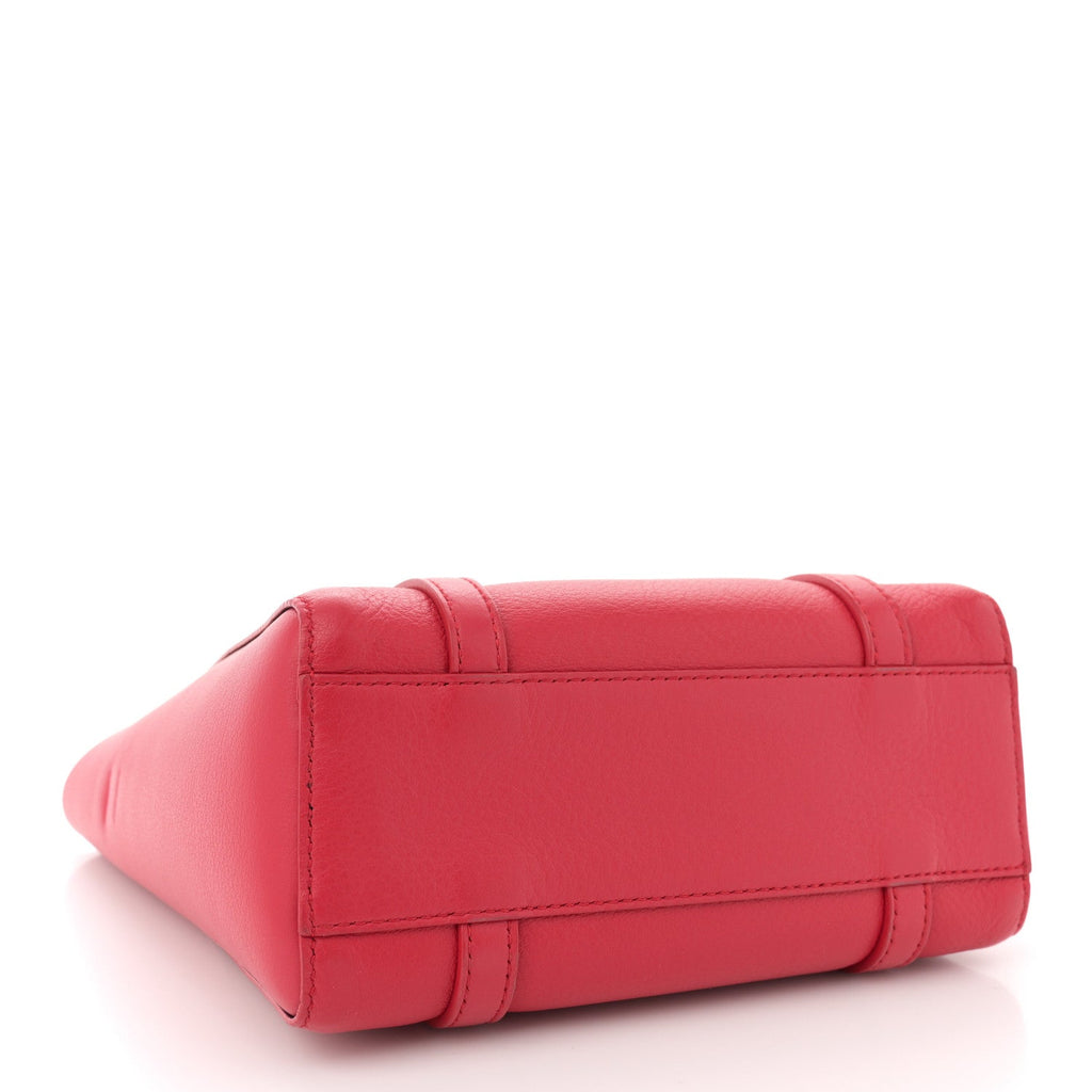 Smooth Calfskin Logo XXS Everyday Tote Vivid Red Black