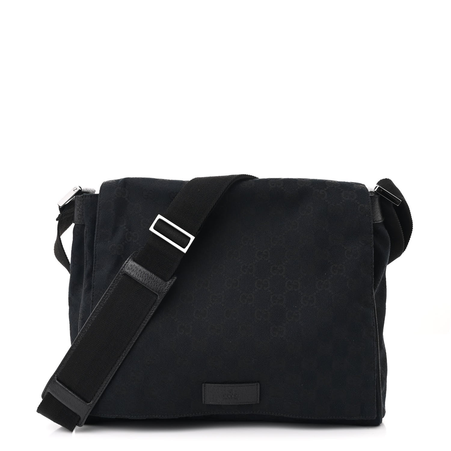 Monogram Small Flap Messenger Bag Black