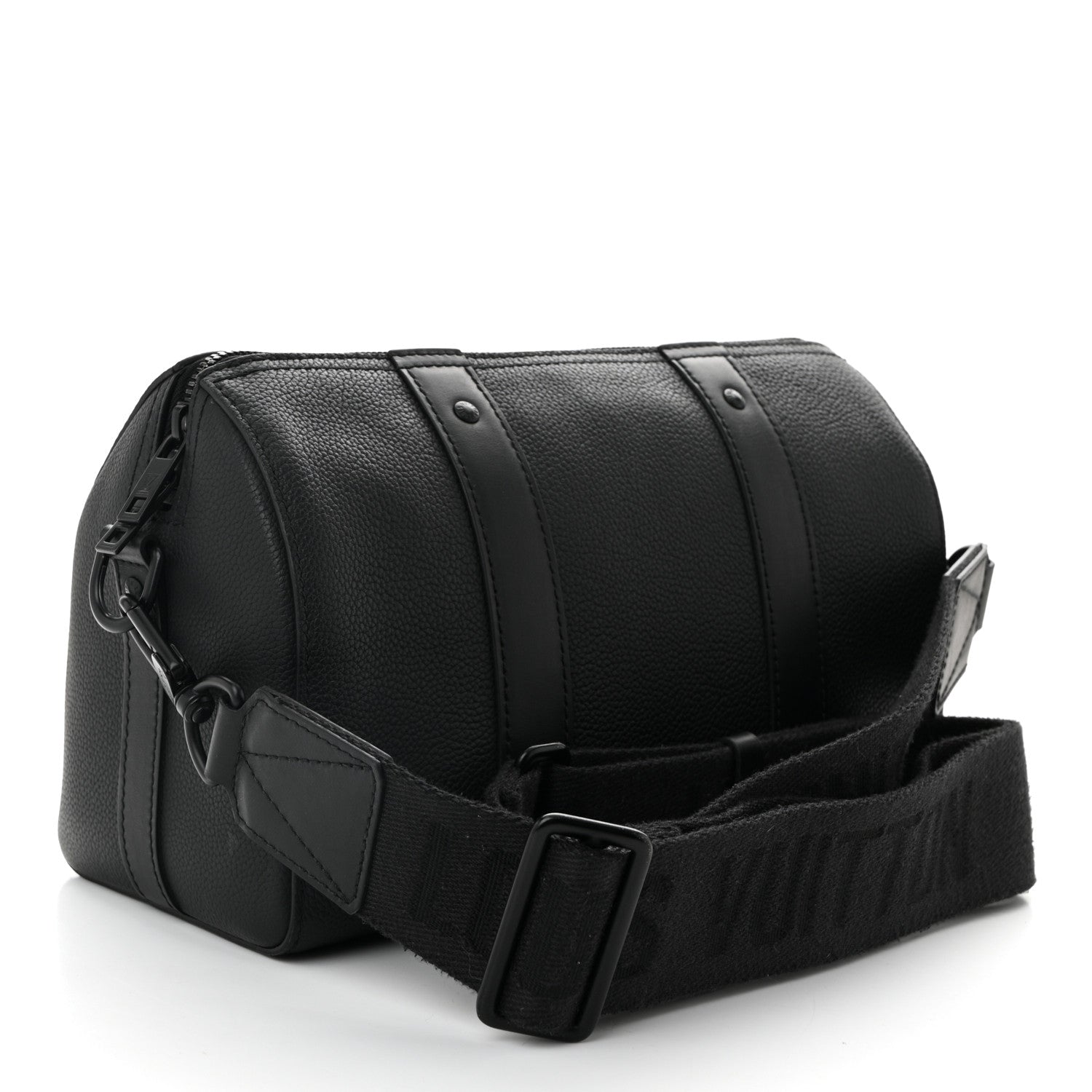 Grained Calfskin Aerogram City Keepall Black