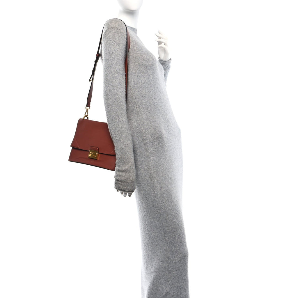 Vitello Grace Matte F is Fendi Kan U Shoulder Bag Rust