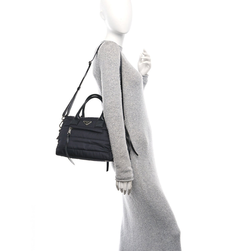 Tessuto Nylon Bomber Tote Black