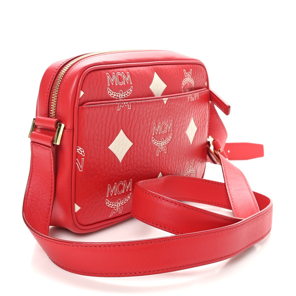 Maxi Visetos Aren Crossbody Candy Red