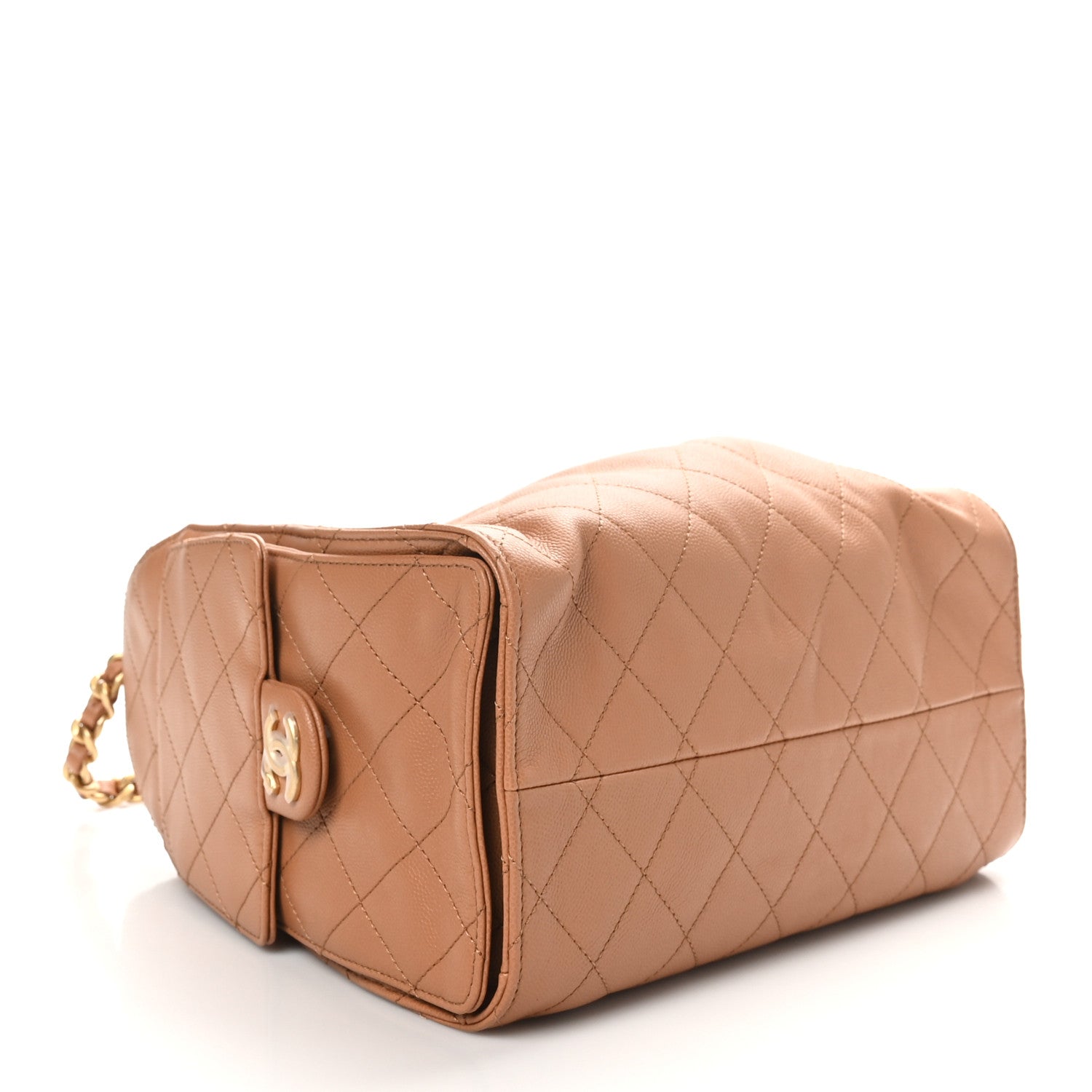 Caviar Quilted Small Chanel 25 Handbag Brown