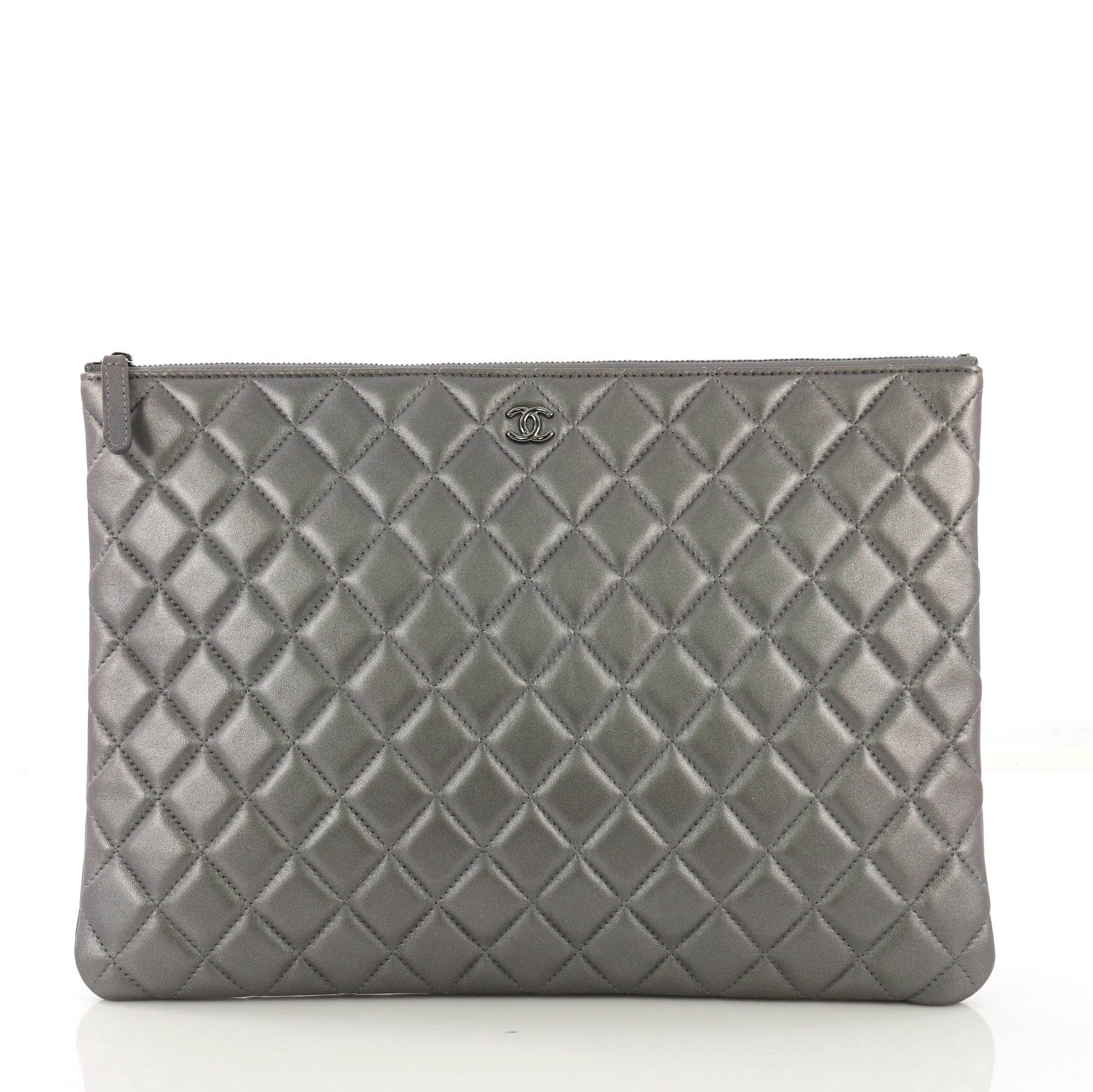 O Case Clutch Quilted Lambskin Large