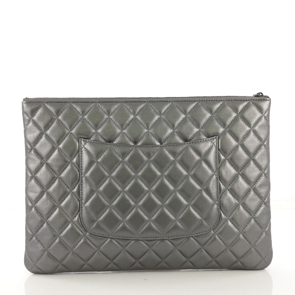 O Case Clutch Quilted Lambskin Large