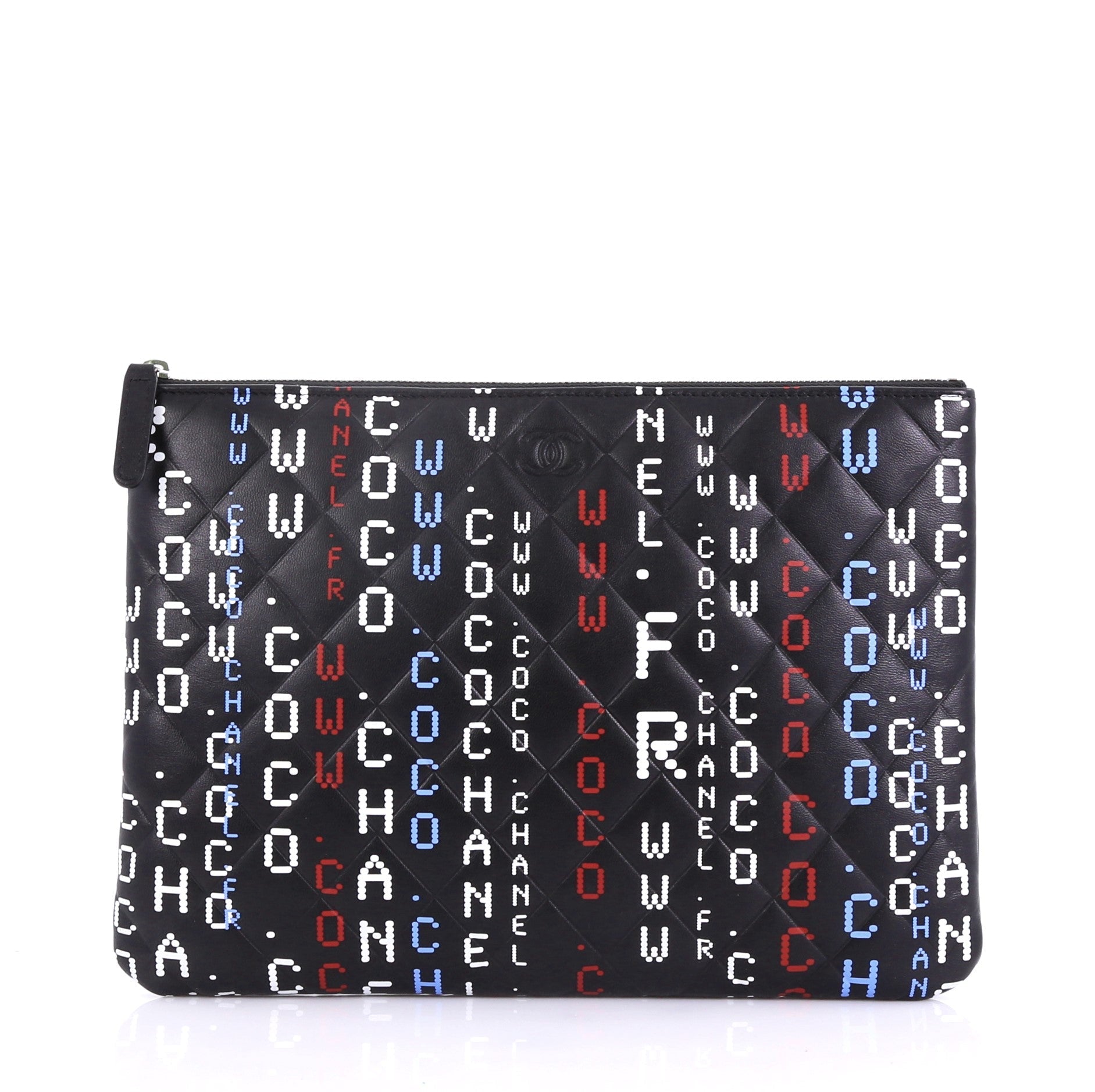 Data Center O Case Clutch Quilted Printed Lambskin Medium
