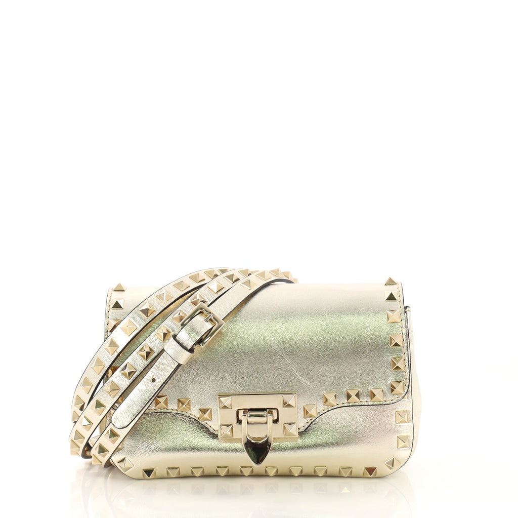 Rockstud Flip Lock Flap Bag Leather Mini