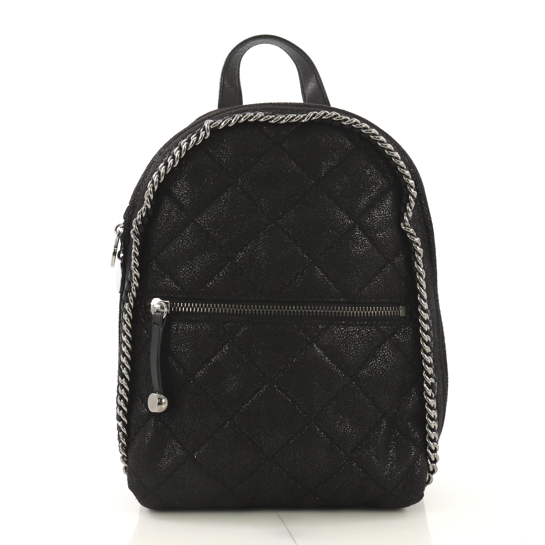 Falabella Front Zip Backpack Quilted Shaggy Deer Mini