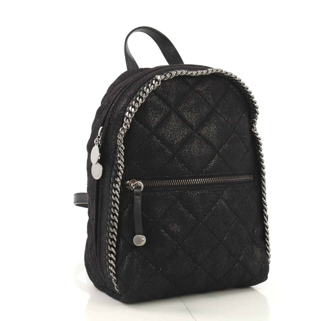 Falabella Front Zip Backpack Quilted Shaggy Deer Mini