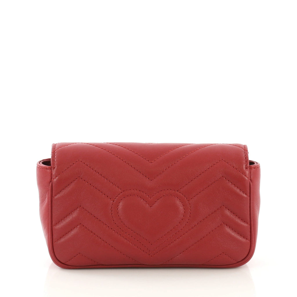 GG Marmont Flap Bag Matelasse Leather Super Mini