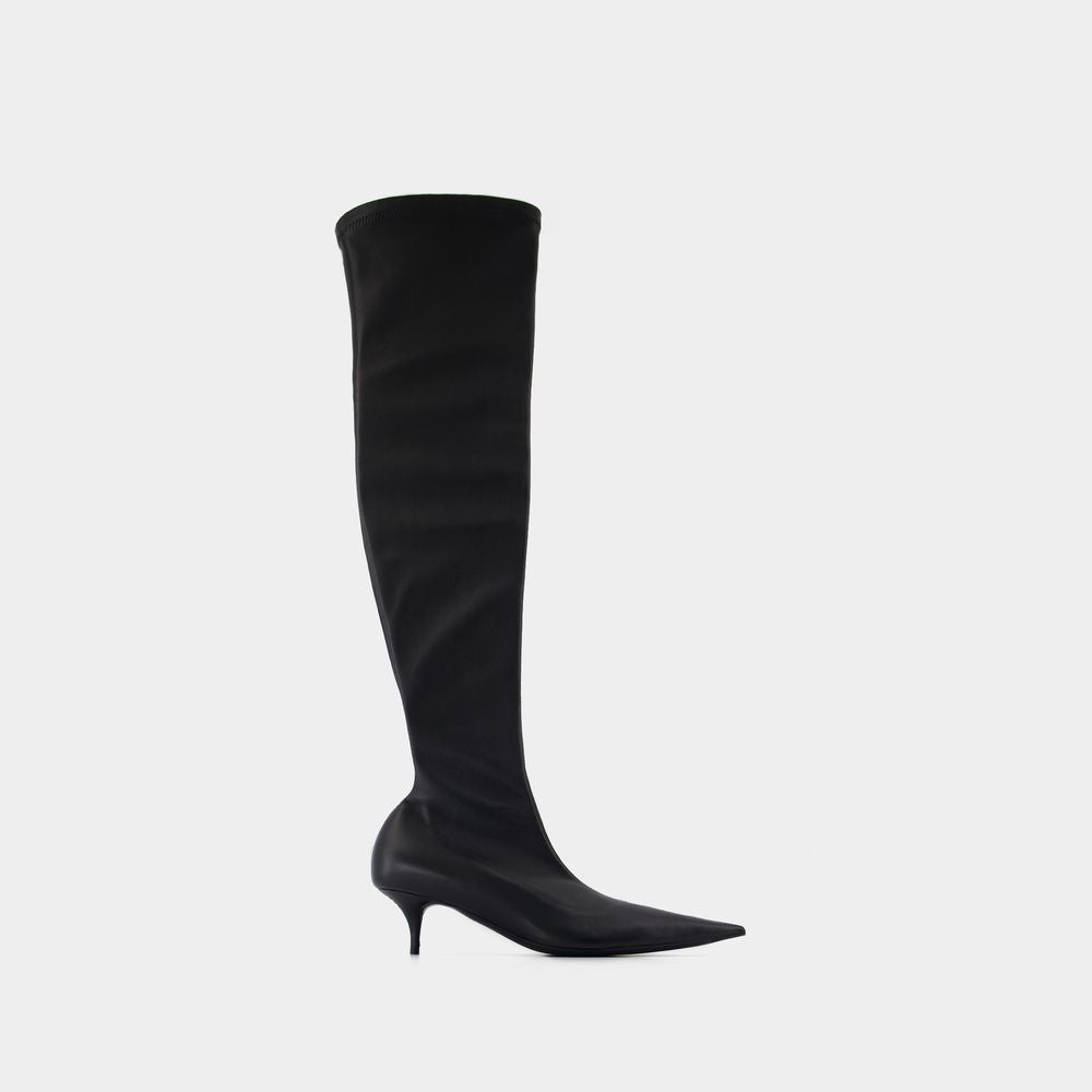Women's Avenue L50 Boots - Balenciaga - Leather - Black