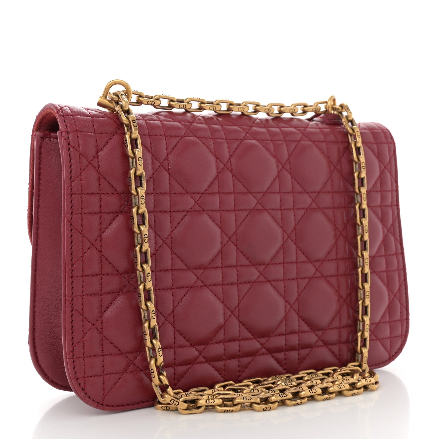 Lambskin Cannage Large Dioraddict Flap Red