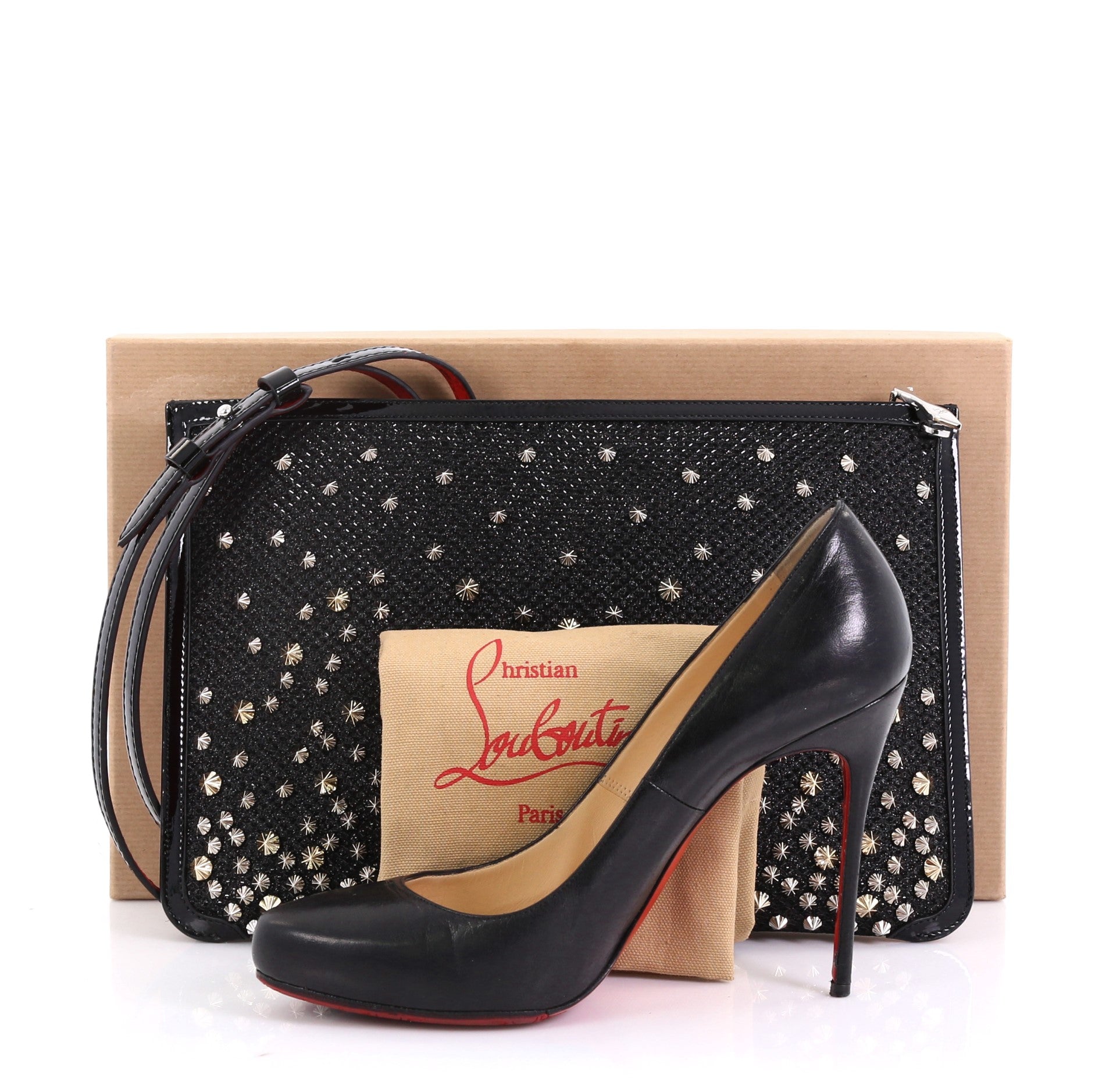 Loubiclutch Spiked Leather