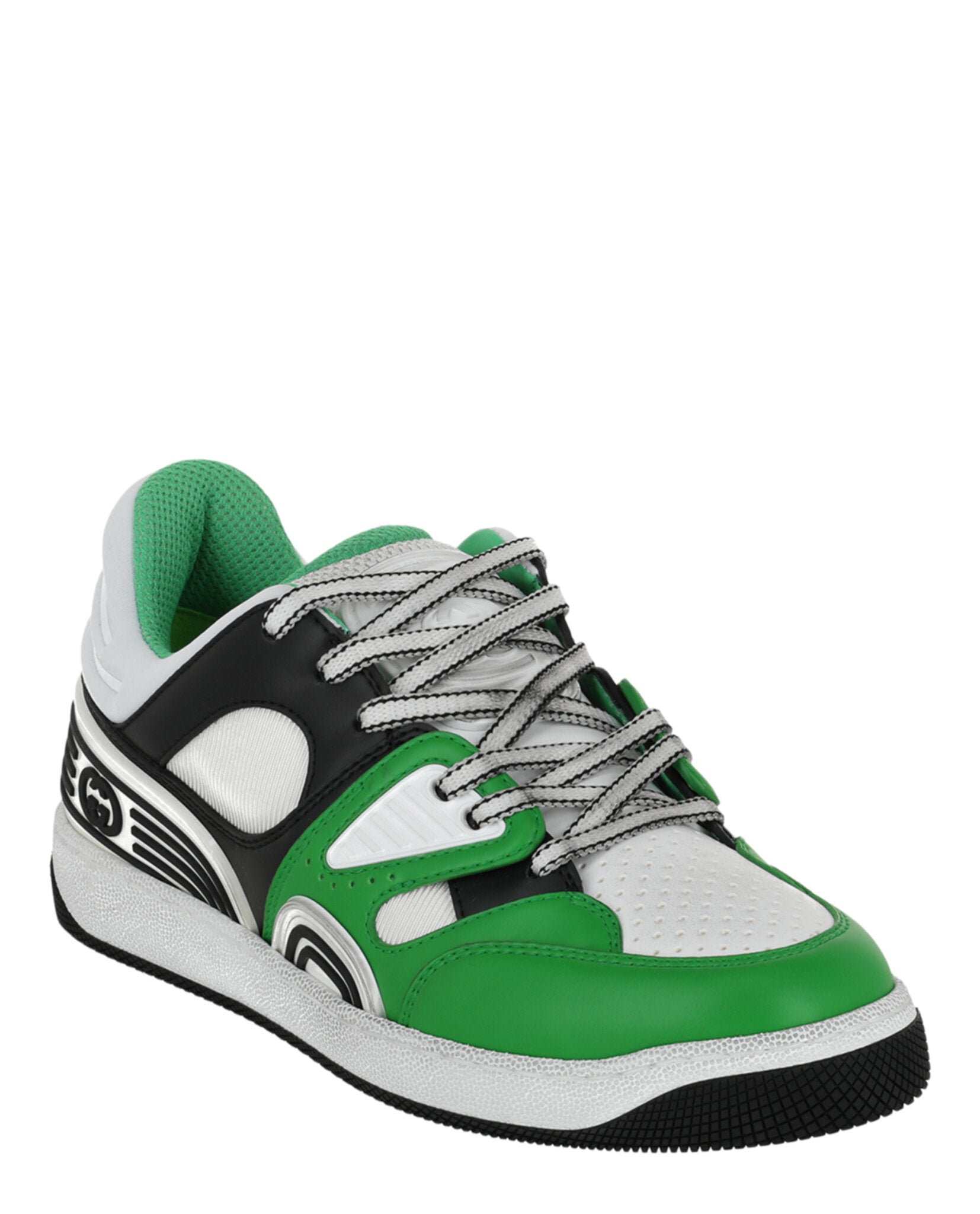 Men's Gucci Basket Leather Low-Top Sneakers