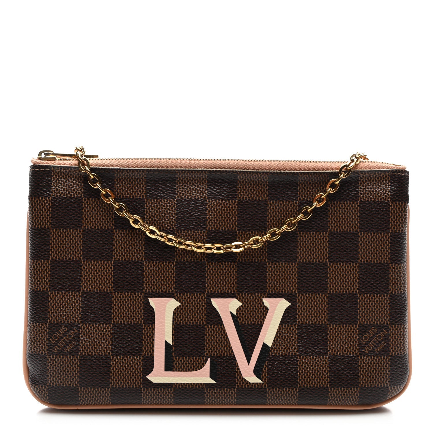 Damier Ebene Double Zip Pochette