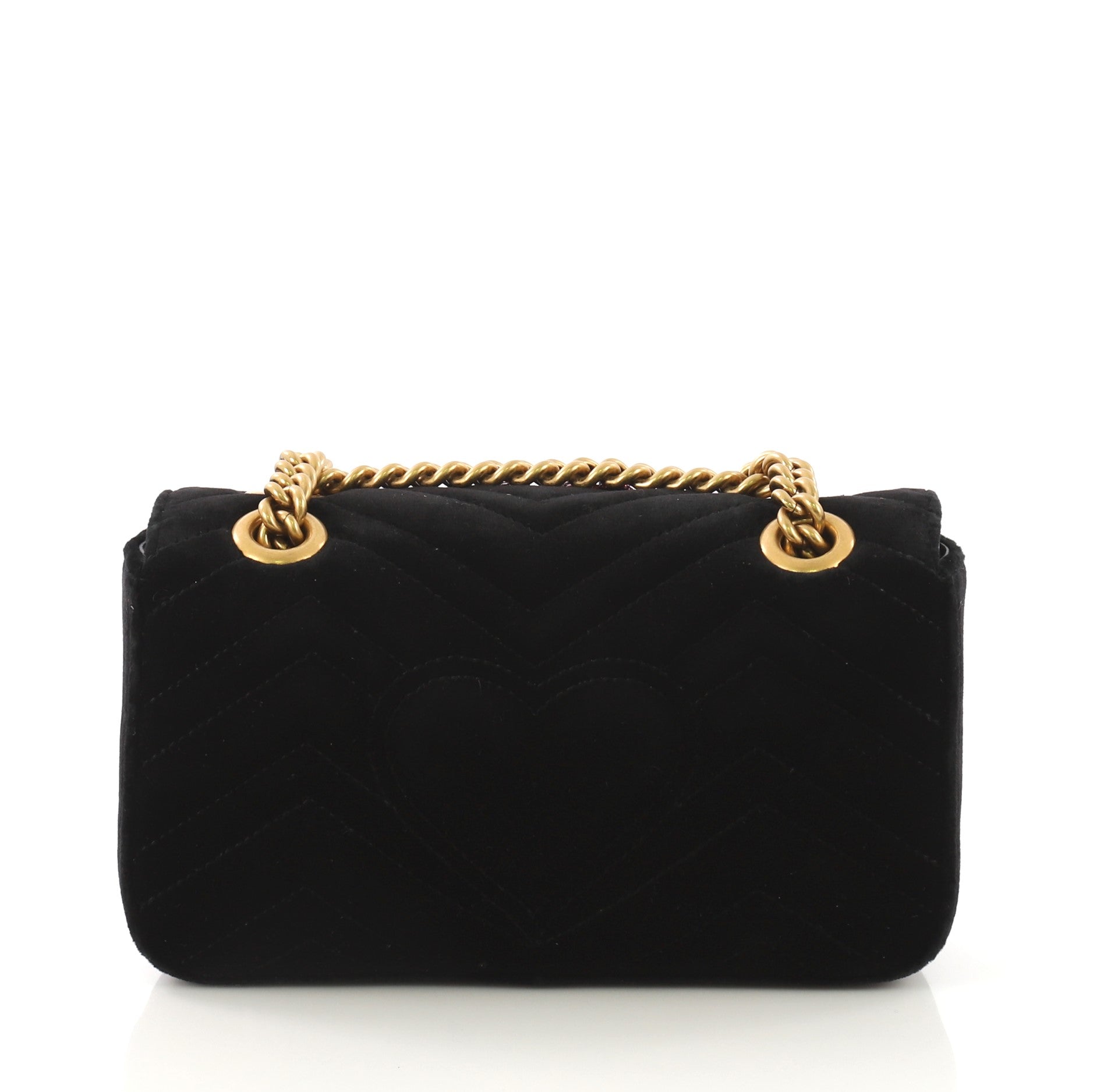 GG Marmont Flap Bag Embellished Matelasse Velvet Mini