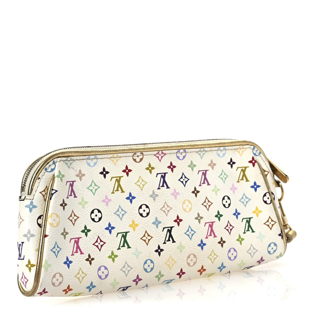 Monogram Multicolor Kate Clutch White