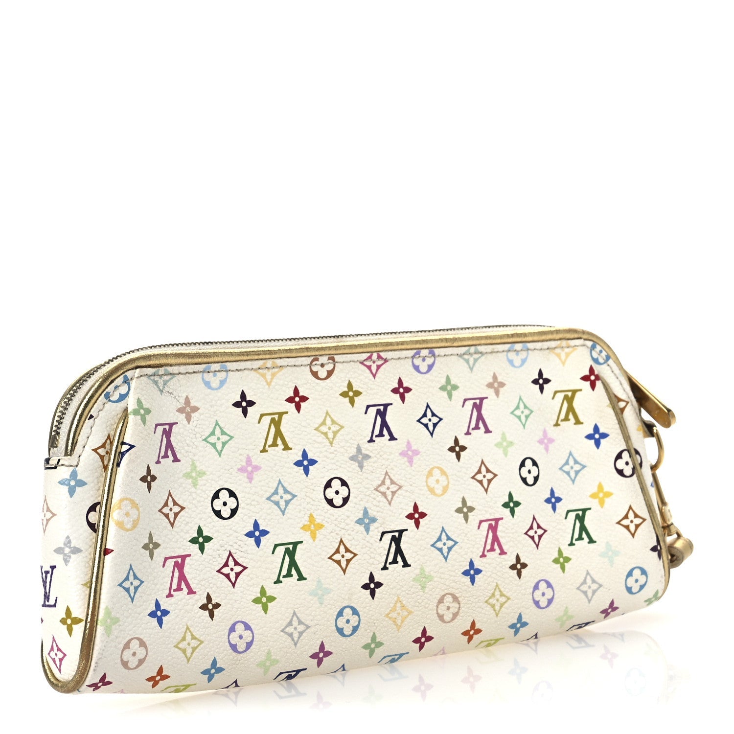 Monogram Multicolor Kate Clutch White