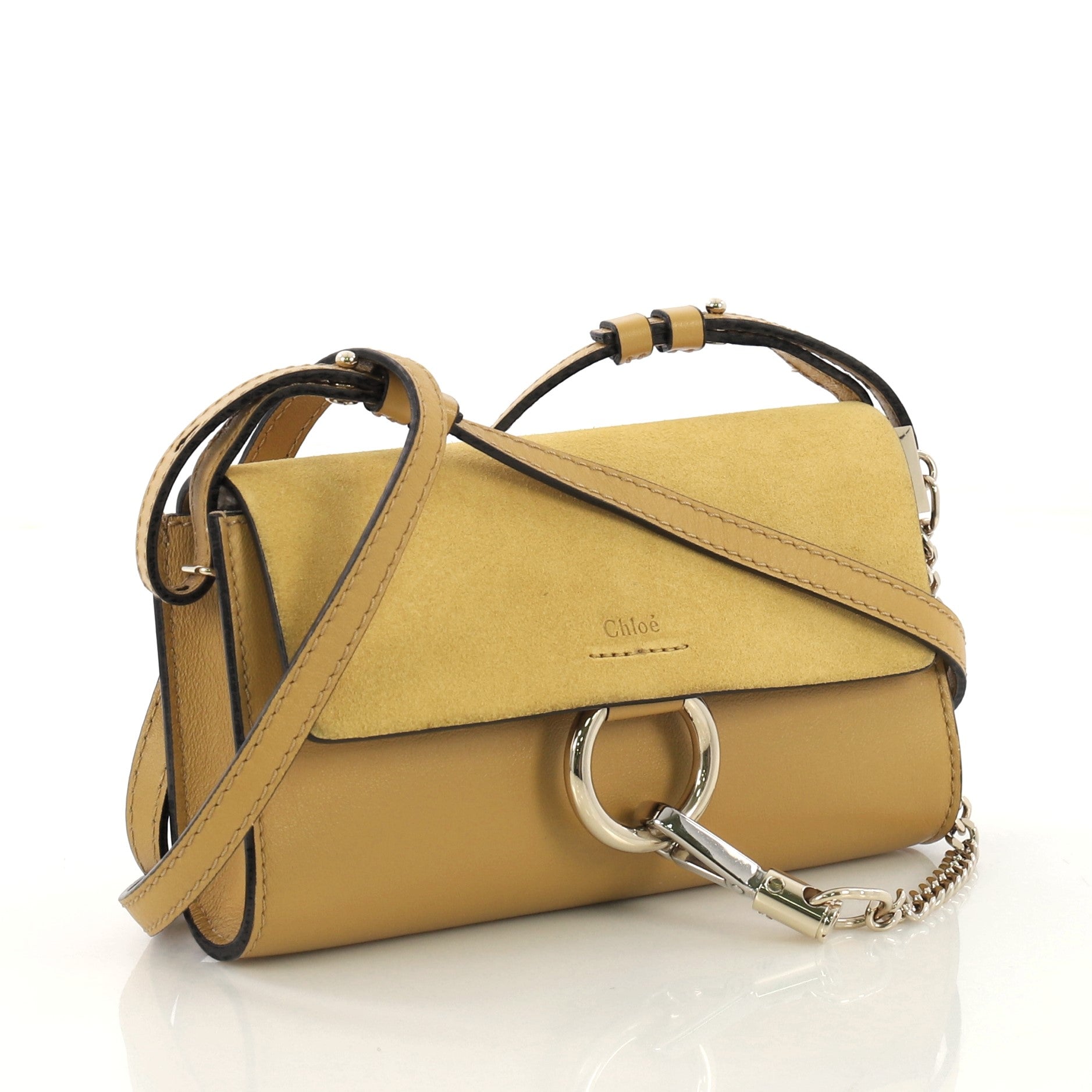 Faye Shoulder Bag Leather and Suede Mini