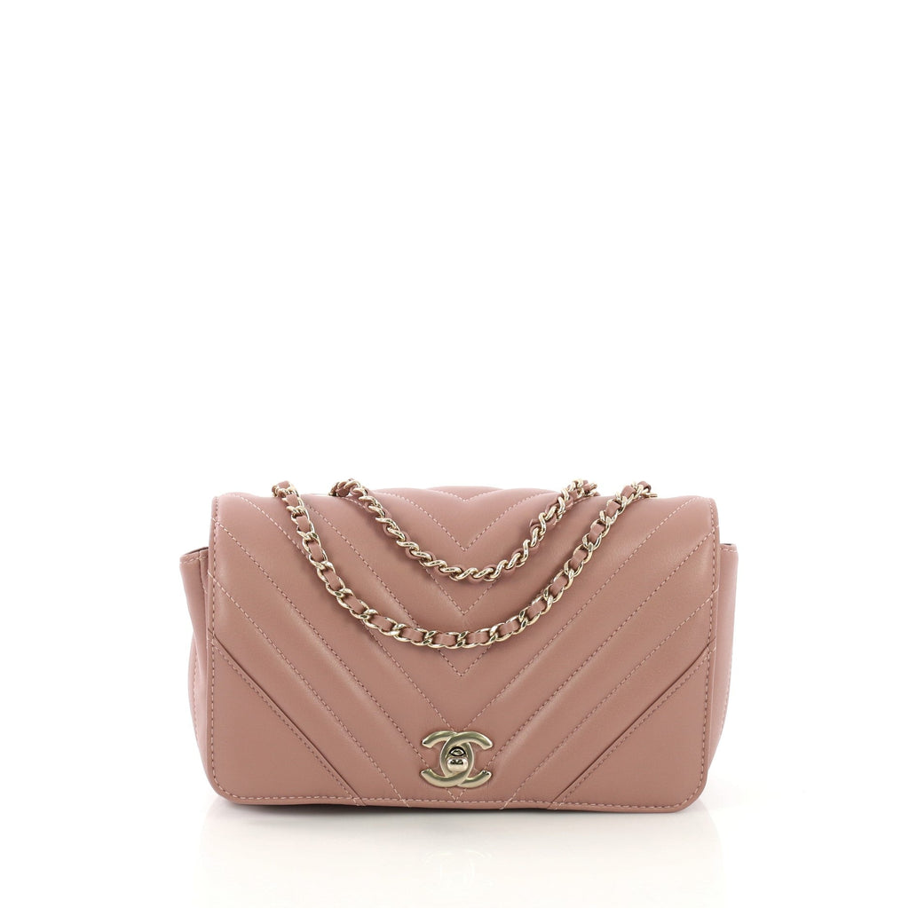 Statement Flap Bag Chevron Calfskin Mini
