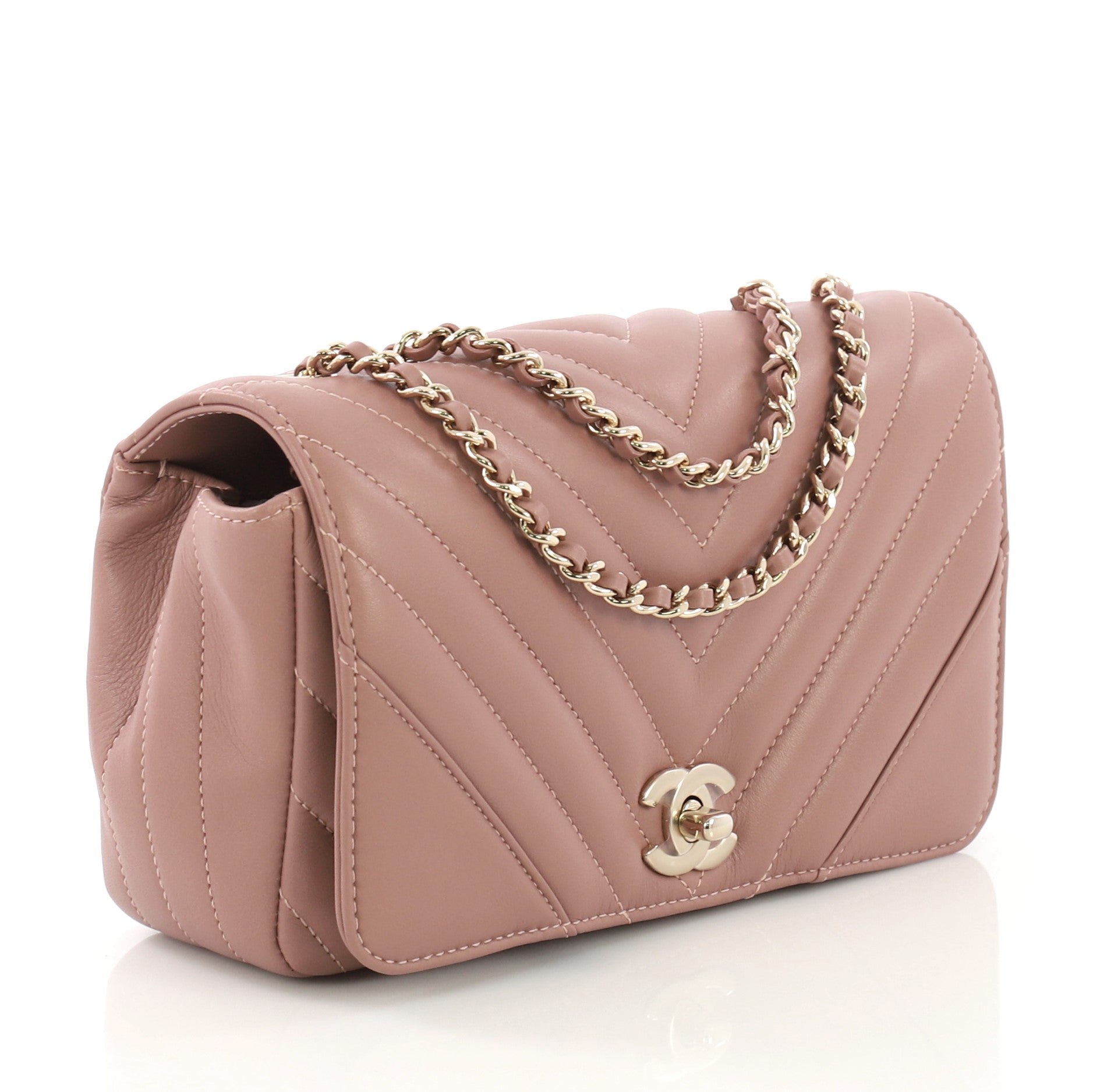 Statement Flap Bag Chevron Calfskin Mini