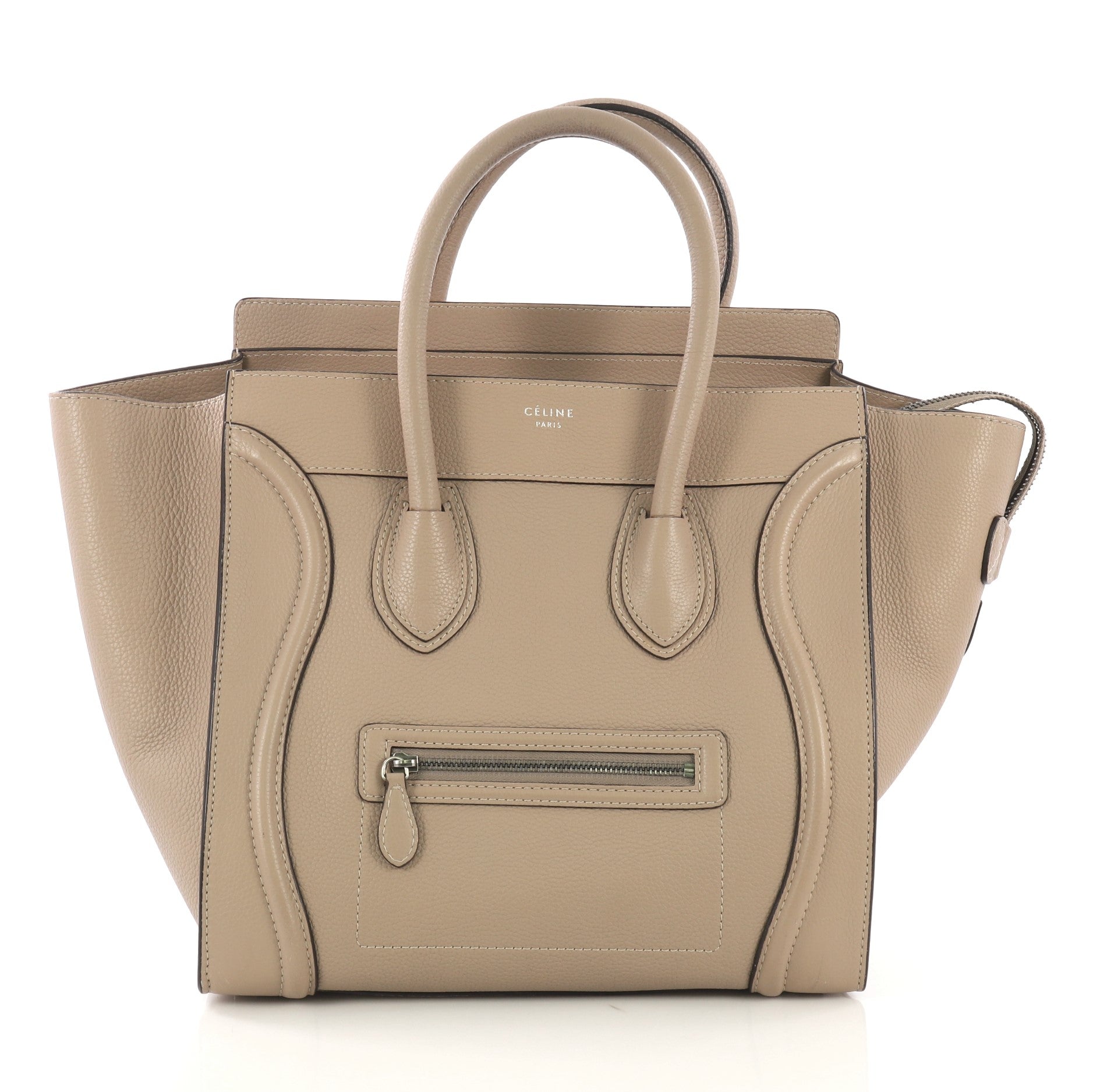 Luggage Handbag Grainy Leather Mini