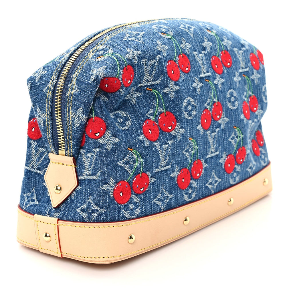LV X TM Monogram Denim Cerises Cosmetic Pouch GM