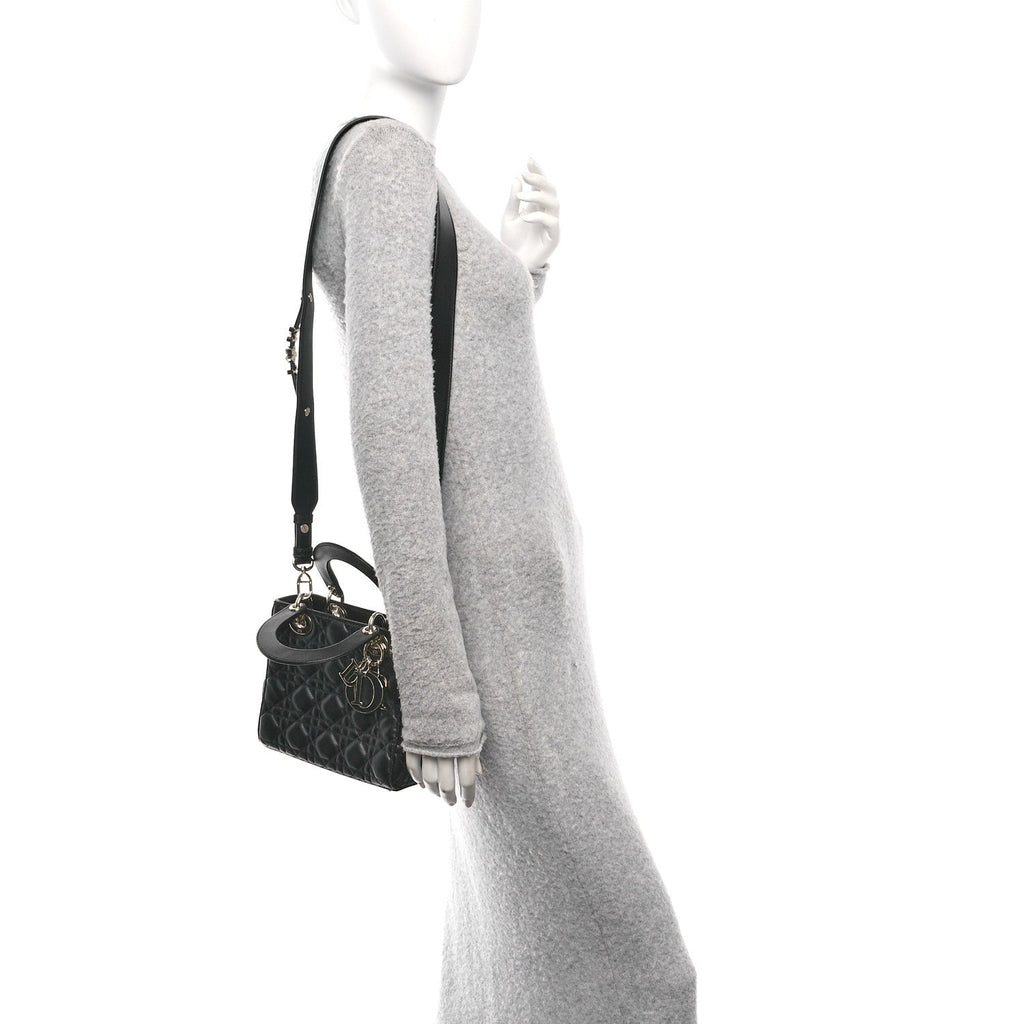 Lambskin Cannage Small My ABCDior Lady Dior Black