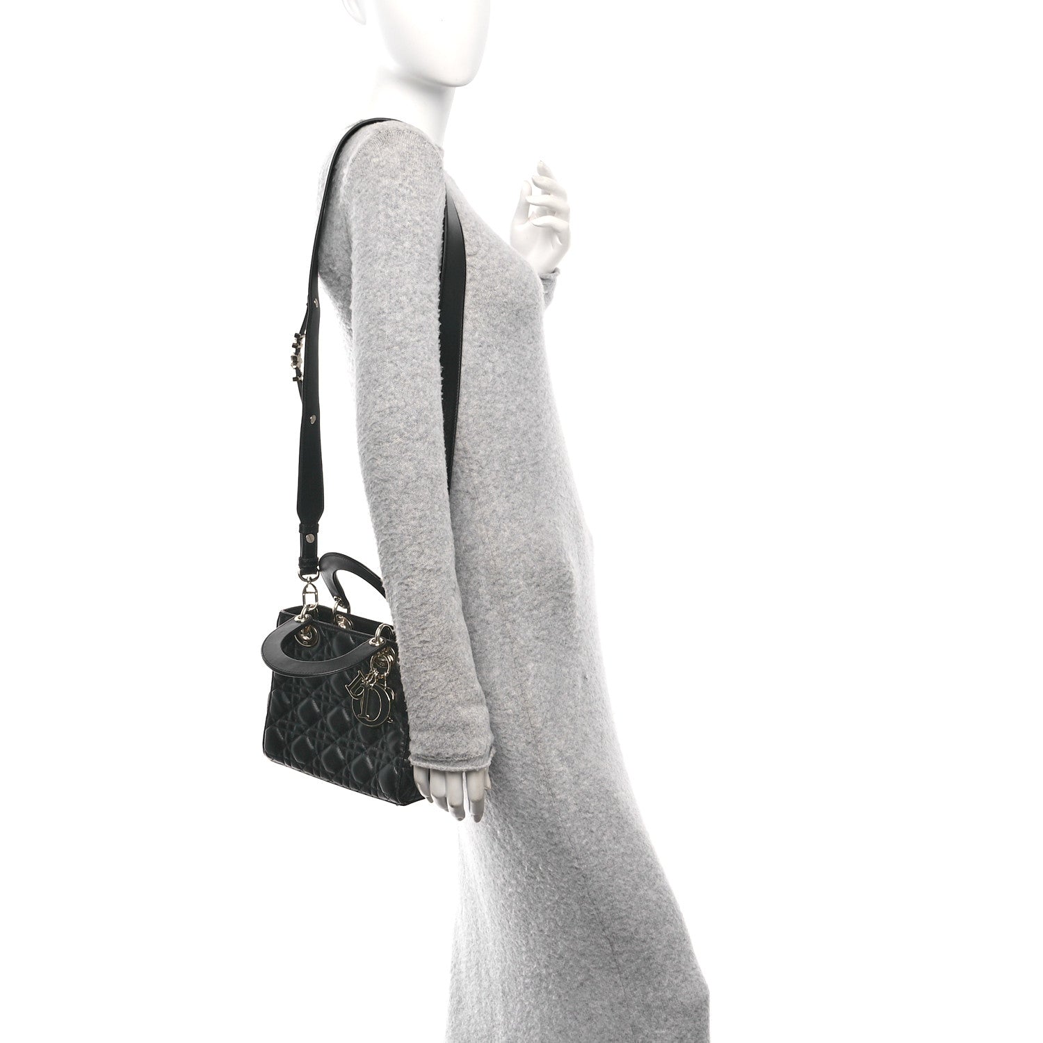 Lambskin Cannage Small My ABCDior Lady Dior Black
