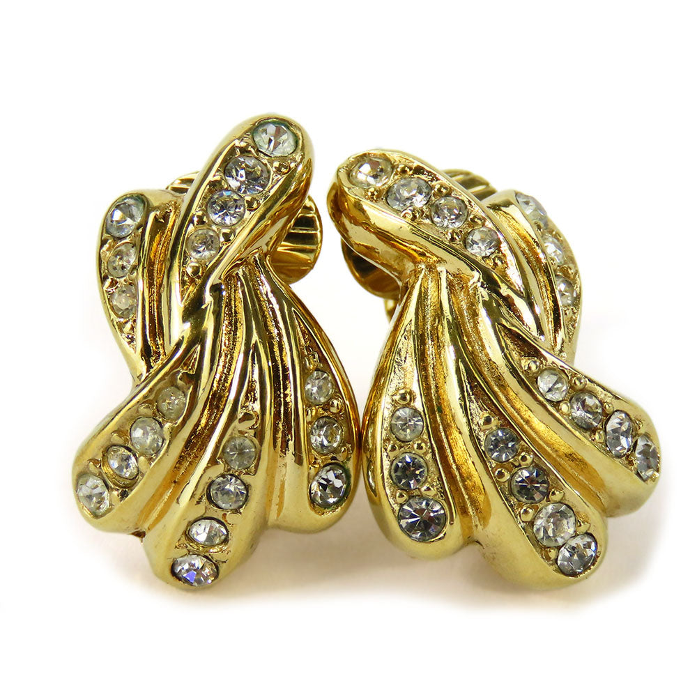 Christian Dior Gold Plated Metal Earrings
