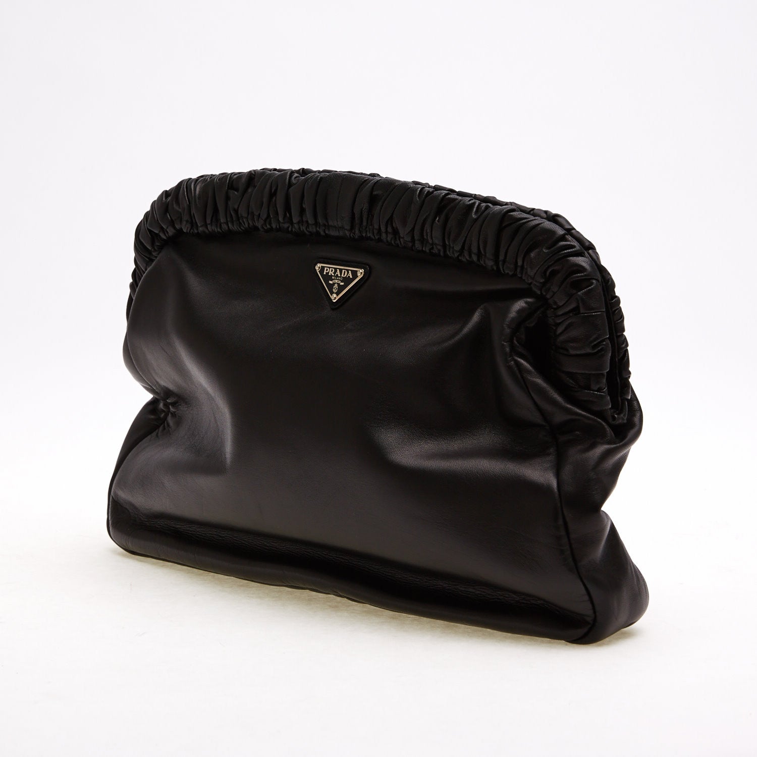 Clutch Ruffle Leather Large