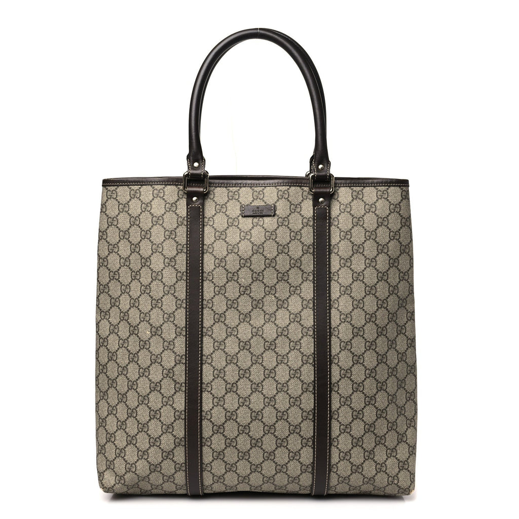 GG Plus Monogram Joy Vertical Tote Dark Brown