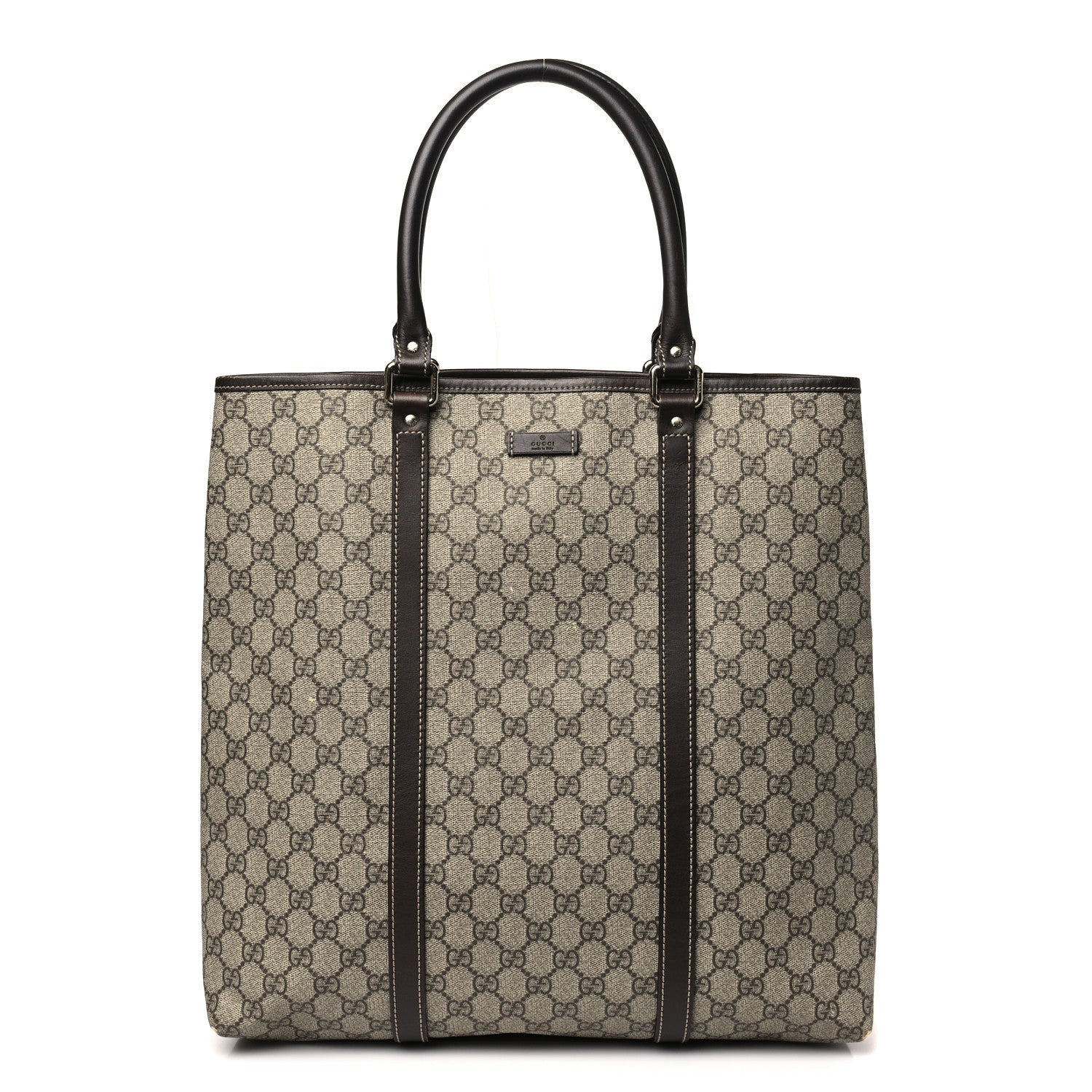 GG Plus Monogram Joy Vertical Tote Dark Brown