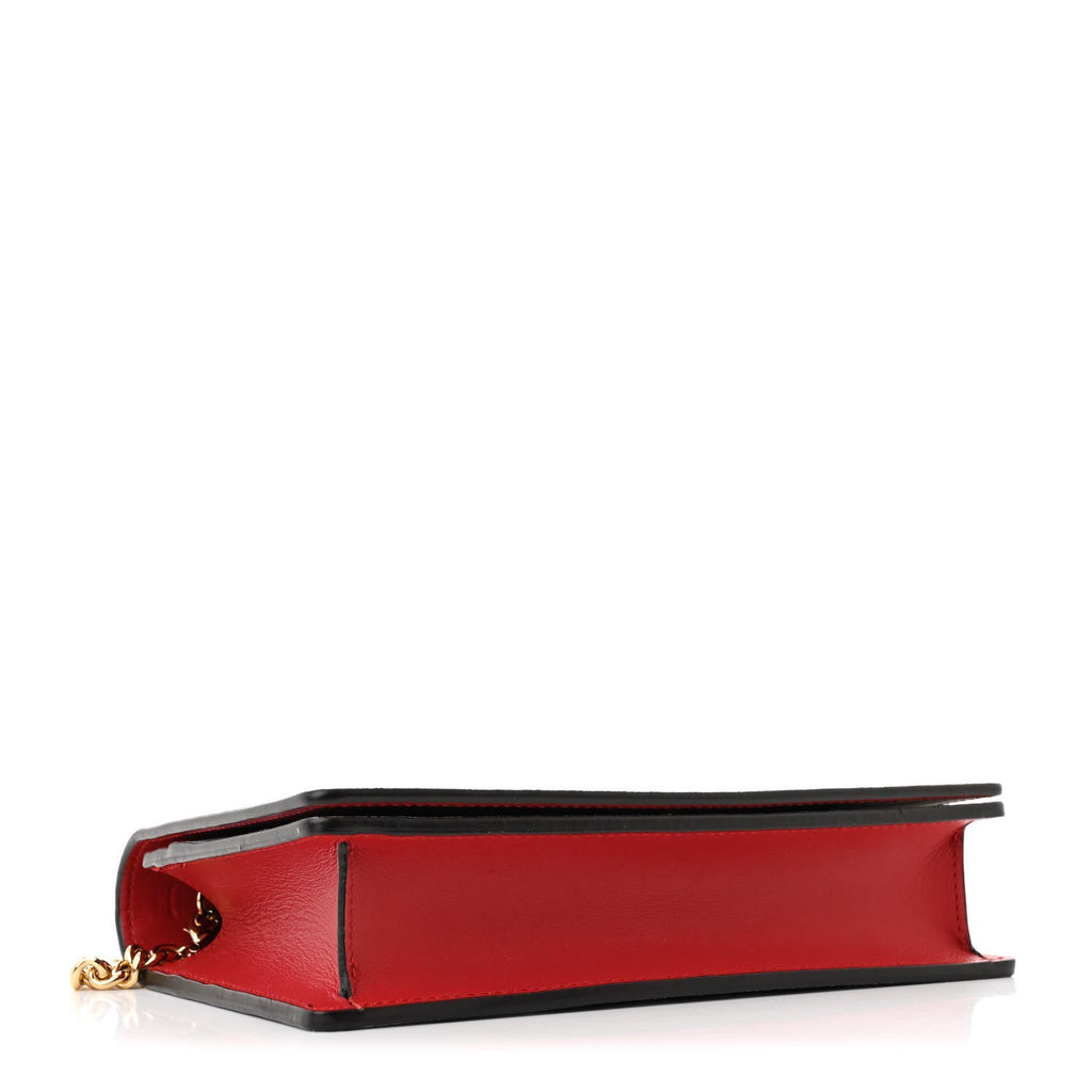 GG Supreme Monogram Blooms Chain Wallet Blue