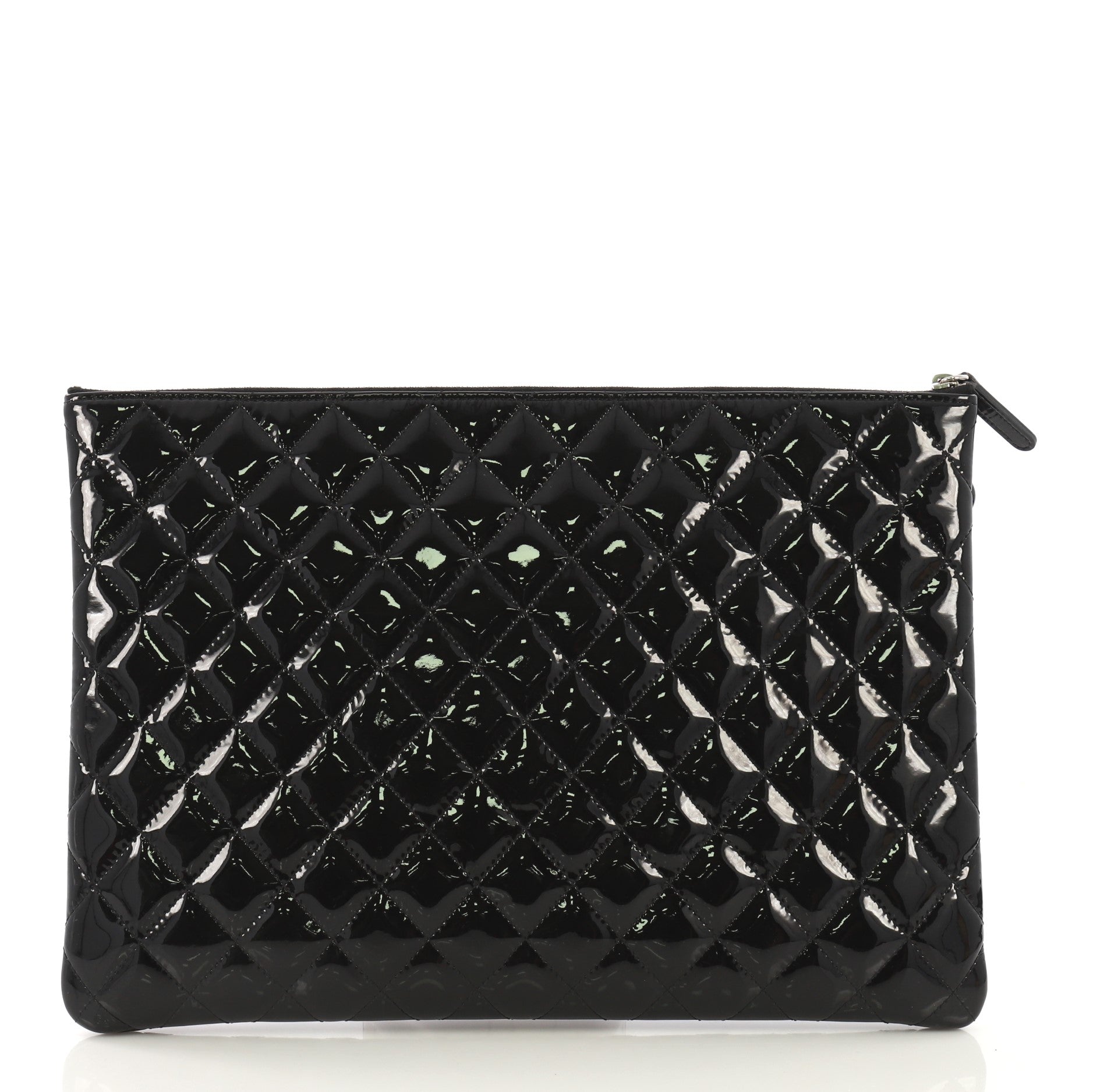 Valentine Hearts O Case Clutch Quilted Patent Large