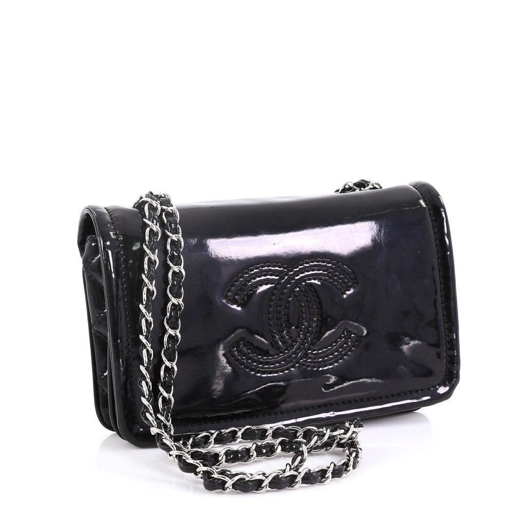 Lipstick Flap Crossbody Bag Patent Vinyl Mini