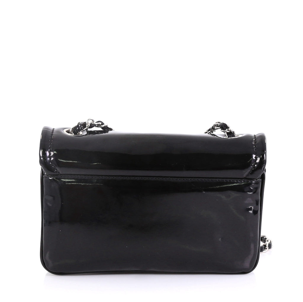 Lipstick Flap Crossbody Bag Patent Vinyl Mini