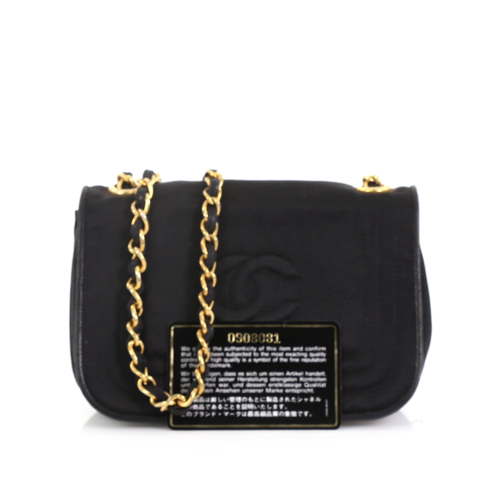 Vintage CC Stitch Flap Bag Satin Mini