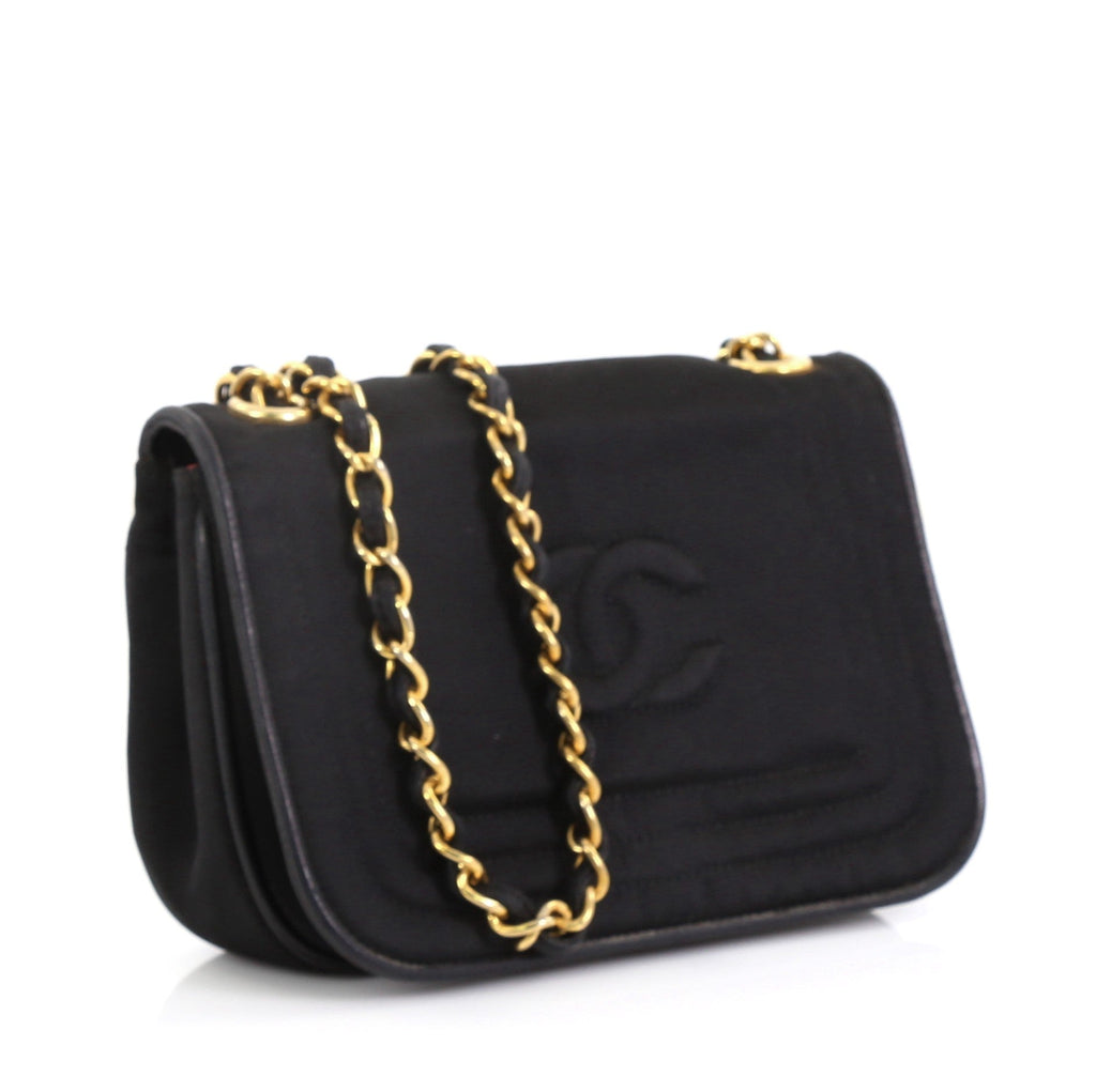 Vintage CC Stitch Flap Bag Satin Mini