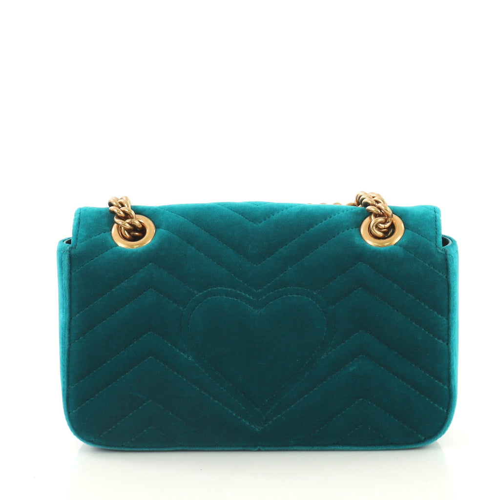 GG Marmont Flap Bag Matelasse Velvet Mini