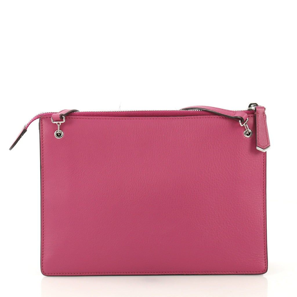 Monster Front Pocket Clutch Leather with Fur
